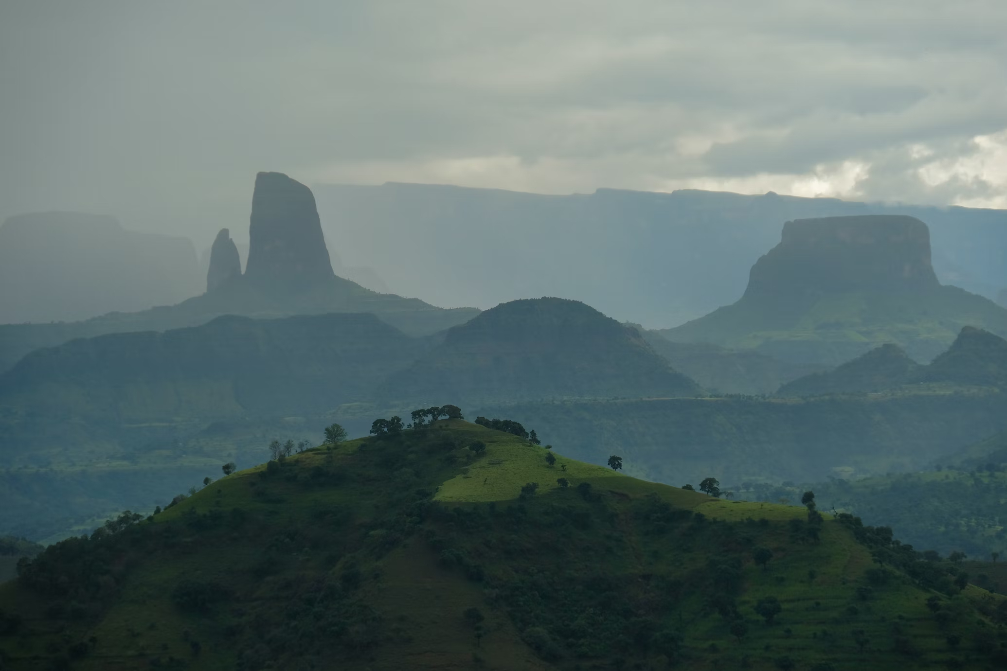 Ethiopian landscape, home to the abyssinian (crambe) plant